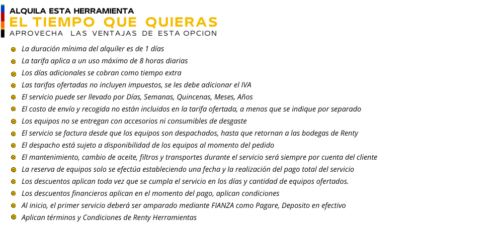 Alquiler de equipos de construccion